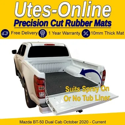 Heavy Duty Perforated Rubber Ute Mat For MAZDA BT-50 DUAL CAB Oct 2020 - Current • $199