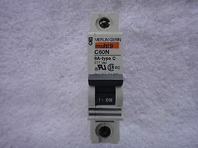 Merlin Gerin Multi 9 C60N 6A Type C 277VAC Breaker    C60N 6A • $5.39