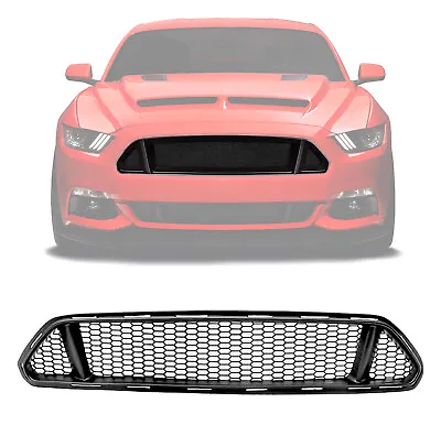 (Black ABS) For 15-17 Ford Mustang Front Upper Lightweight Mesh Grille Grill  • $119.69