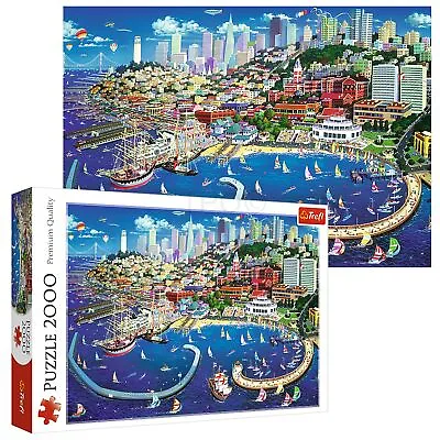 £10.34 • Buy Trefl 2000 Piece Adult Large San Francisco Bay Sea Ships City Jigsaw Puzzle NEW