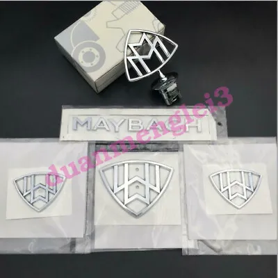 5PCS Set Maybach Hood Emblem Ornament Badge Mercedes S Class S400 S500 S600 S680 • $127.55