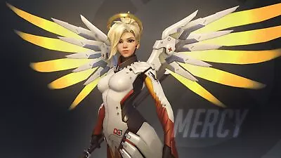 Anime Overwatch Mercy Blonde Video Game Characters Pc Playmat Gaming Mat Desk • $62.37