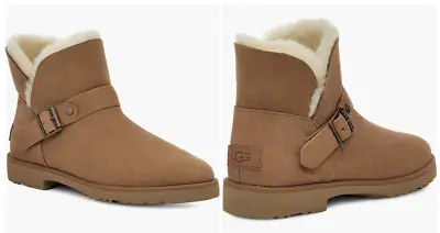 UGG Women's Chestnut Romely Short Buckle Sheepskin Classic Boots 9 • $99.99