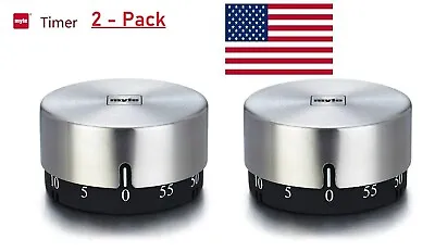 Mechanical Magnetic Kitchen Timer 60min Countdown Cooking Alarm Precise 2 Pack • $12