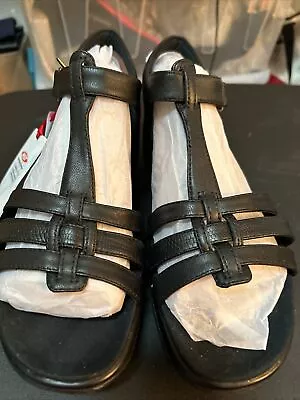 MBT Rani Women's Dress Sandal Black Soft Nappa Leather Rocker Sole  11-11.5 NWT • $65