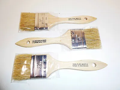 Chip Paint Brushes 2 Inch Natural Bristles Brush Stain Adhesives 3 6 9 12 Packs • $7.49
