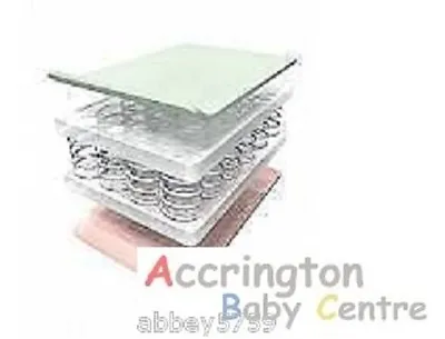 FULLY SPRUNG MATTRESS COT BED SPRING COTBED 140 X 70 X 13 Breathable • £45.89