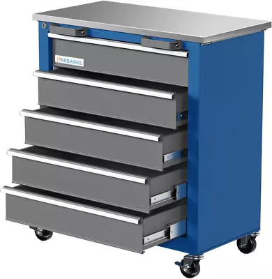 5-Drawer Rolling Tool ChestTool Cabinet On Wheels With Keyed Locking System And • $140.37