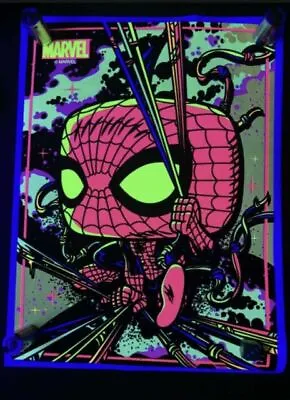 Funko Marvel Spiderman Black Light SpiderMan Poster Unopened NEW FAST SHIP • $21.49