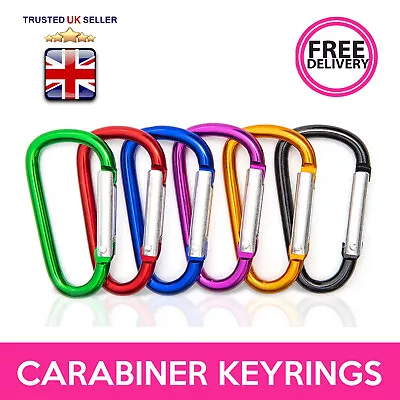 Carabiner Clip Spring Metal KEYS Keyring Camping Carabina Karabiner UK KEYCHAIN • £1.99