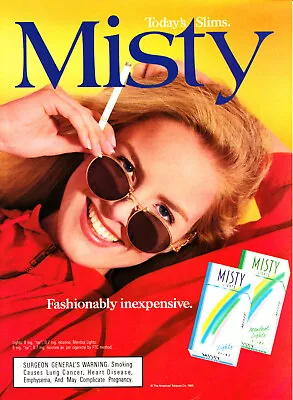 Misty Cigarette Ad #12 Rare 1993 Vintage Out Of Print  • $9.99