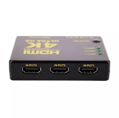 HD HDMI Switcher 4K Infrared Remote Control 3-in-1-out Three In One Converter • $12.38