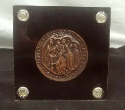 Vintage Vatican Bronze Medal Commemorating Pope Paul VI Visit To The Holy Land • $40