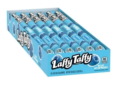 24x American Laffy Taffy Blue Raspberry Fruit Flavored Chewy Sweet Ropes 22.9g • £19.99