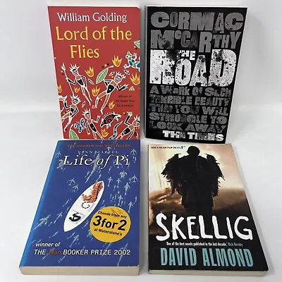 The Road Mccarthy Lord Of The Flies Life Of Pi Skellig Paperback Book Bundle • £2.99