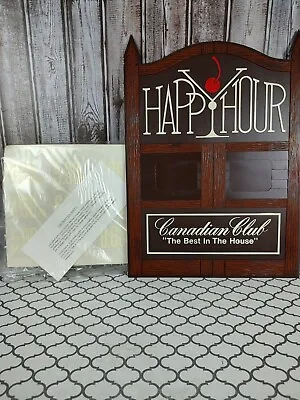 Vtg. HAPPY HOUR BEST IN THE HOUSE CANADIAN BLENDED WHISKEY 80 PROOF BAR SIGN • $19.99