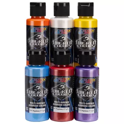 £54.73 • Buy Airbrush Paint - Wicked Colors - Essential Pearl Set - W132-02 6 X 60ml