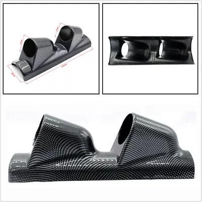 2''/52mm Carbon Fiber Style Dual Gauge Meter Pillar Mount Pod Holder Bracket RHD • $20.78