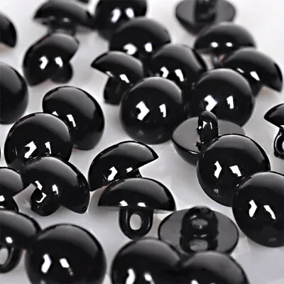 $2.24 • Buy 100x Plastic Black Shank Buttons For Toy Doll Eyes DIY Clothing Sewing Accessory
