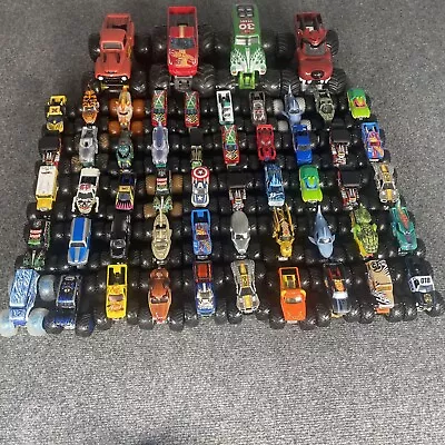 Mixed Lot Of 54 4x4 Monster Trucks! Monster Jam Hot Wheels 1:64 1:24 Scale • $150