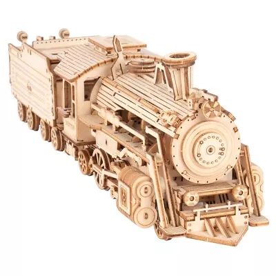 ROKR Jigsaw Puzzle Steam Train DIY 3D Wooden Puzzle Building Toy Xmas Gift • $23.99