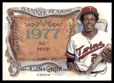 2022 Allen And Ginter Banner Seasons #BS-13 Rod Carew  - Minnesota Twins • $0.99