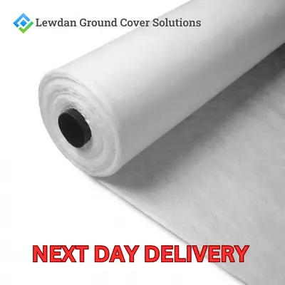 Geotextile Membrane Non Woven White Garden Landscape - 4.5m (W) X Any (L) • £27.95