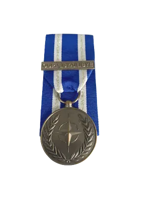 Nato Oup Libya Medal  Full & Mini Size Loose & Court Mounted Ribbon Bar New • £4