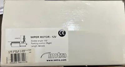 Imtra Roca W10 HD Series RC525891 Wiper Motor 2 Speed 3.5  Shaft 12V Boat Marine • $180