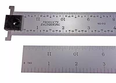 Rigid Machinist Hook Ruler / Rule 6  PEC USA 4R Satin Chrome 1/8 1/16 1/32 1/64 • $34.99