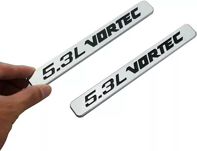 2pc 5.3L VORTEC Side Fender Door Badge Emblems 3D Decal For 1500 2500HD Chrome • $13.59