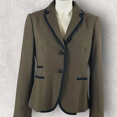 J Crew Blazer Boutonniere Womens 10 Wool Blend Equestrian Career Hacking R2 • $34.95