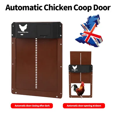 £18.99 • Buy UK Waterproof Automatic Chicken House Door Opener Light Sensor Chicken Coop Door