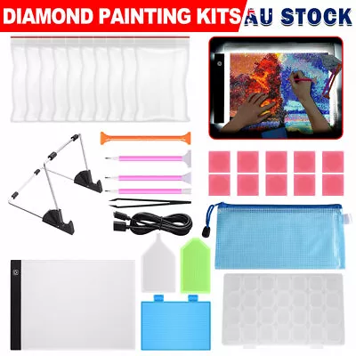 $23.95 • Buy 5D Diamond Painting Tools LED Pad Light Board With Stand Holder DIY Art Craft AU