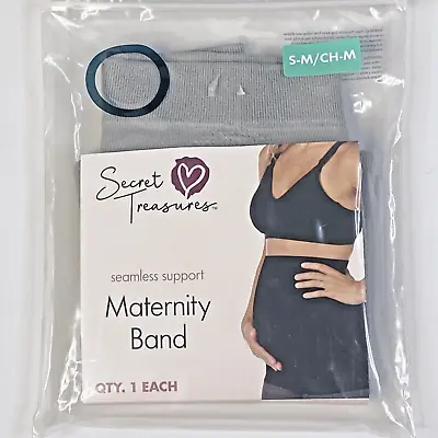 Secret Treasures Maternity Belly Band S/M Small Medium Silver Seamless Support • $5.83