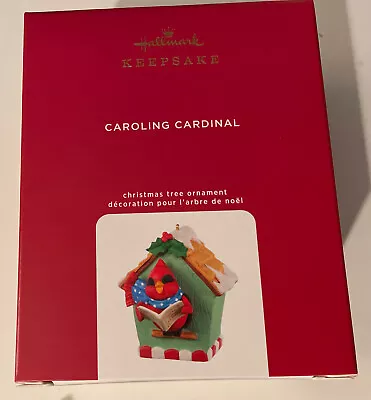 CAROLING CARDINAL 2020 Hallmark Ornament  Free Shipping MIB Musical Birdhouse • $9.95