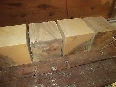 Four Maple Bowl Blanks Lathe Turning Block Cube 5 X 5 X 5  • $46.95