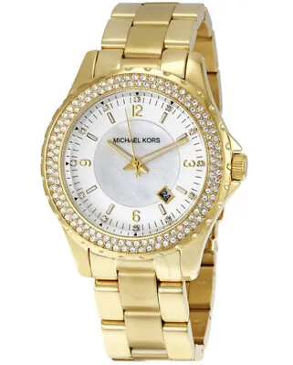 Michael Kors MK 5258 Watch Gold With Swarovski Crystal Accent Quartz Movement • $157.87