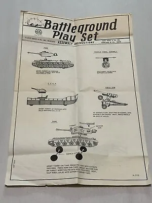 Vintage Marx Battleground WWII Military Play Set Assembly Instructions • $75