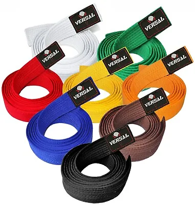 VERSAL Karate Belts Martial Arts Teakwondo Judo BJJ Belt Cotton Multi Colours • £5.99