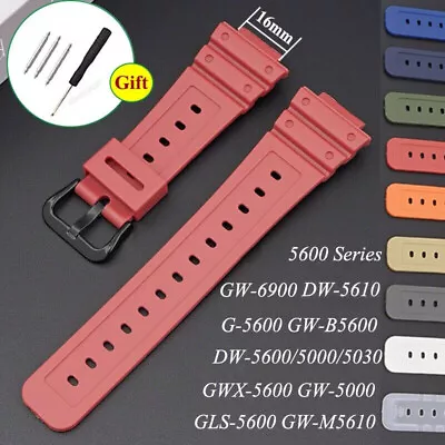 Resin Strap Band Replacement For Casio DW-5600 DW-6900 GWM 5610 Rubber Band 16mm • $14.76