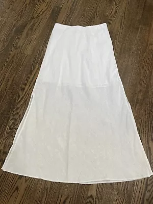 J.crew White Linen Gwyneth Slip Skirt Xxs • $25