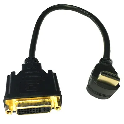 HDMI Angle 90° Male To DVI 24+5 Female Adapter Cable Conveter 1080P HDTV Monitor • $4.99