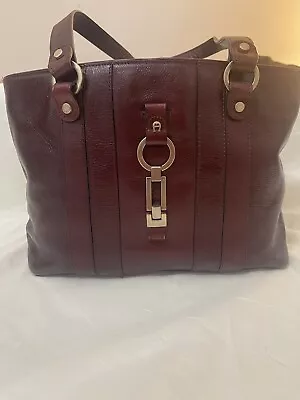 Vintage Etienne Aigner Women's Burgundy Leather Hand Bag/ Shoulder Purse • $30.88