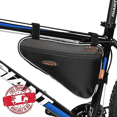 Ibera Bike Frame Saddle Bag Triangle Water-Resistant Road MTB Top Tube Bag 3L • $17.99
