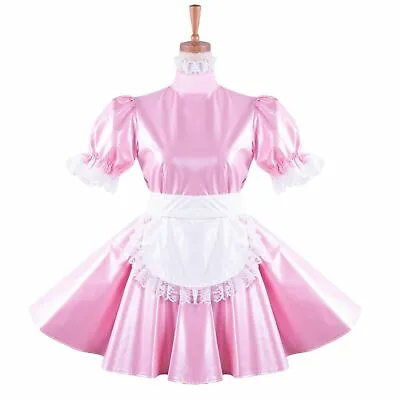 Pink Pearl Leather Sissy Maid Dress Tailor-made • $18.18
