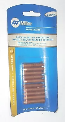 Gen Miller 135425 Spool Gun Mig Welding Contact Tips .062  Spoolmatic Y/XR 10pk  • $14.99