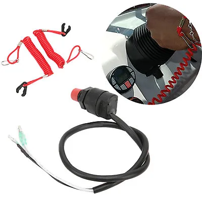 Marine Outboard Emergency Kill Switch Safety Lanyard PVC+ABS For  • $10.49