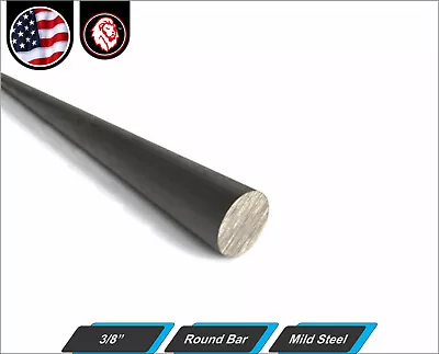 3/8  Metal Round Bar - Steel Rod -  Metal Stock - Mild Steel - 60  Long (5-ft) • $6.75