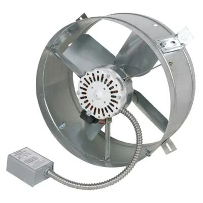 $115.99 • Buy 1300-CFM Electric Attic Fan Gable Mount Galvanized Steel Shroud Heavy-Duty Motor